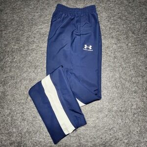 Under Armour Mens Woven Vital Workout Mesh Lined Track Pants Navy White Small
